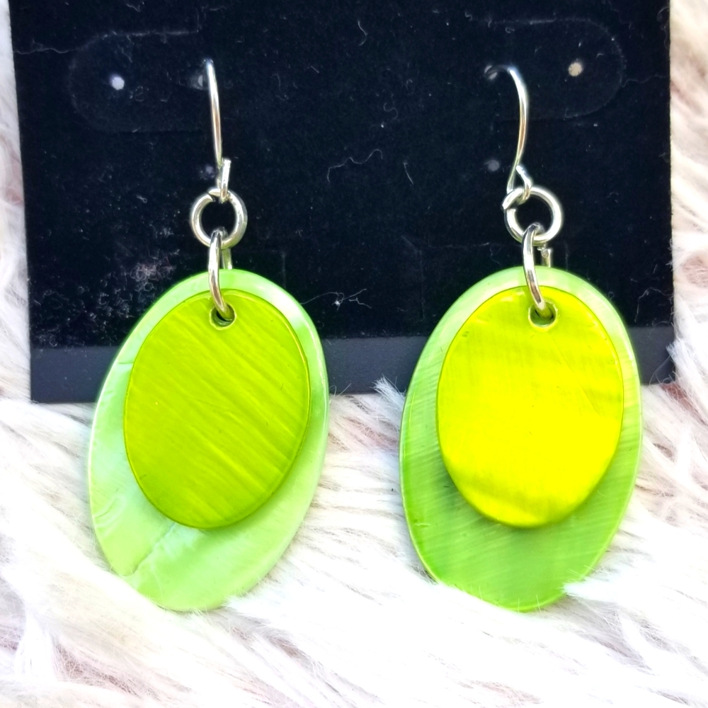 Neon Green Earrings